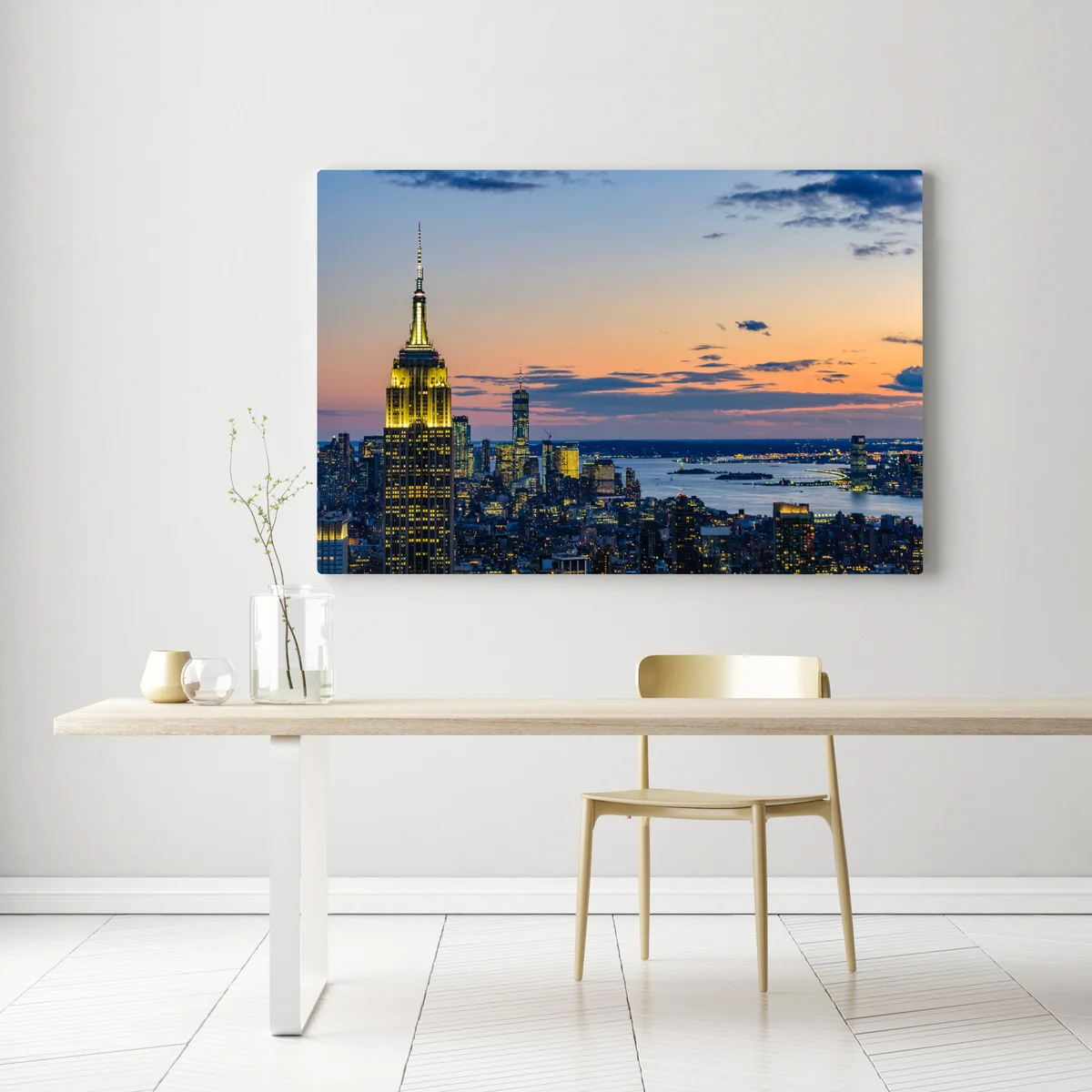 Leinwandbild New York skyline bei dämmerung Leinwandbild New York skyline bei dämmerung