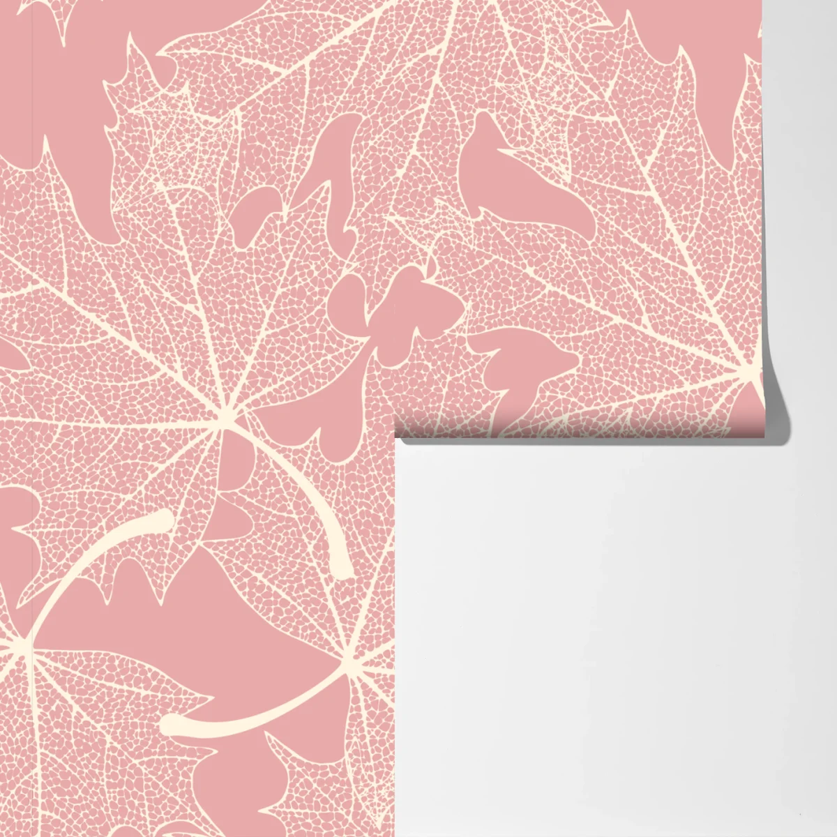 Fototapeta delikatny różowy wzór liści Fototapeta delikatny różowy wzór liści