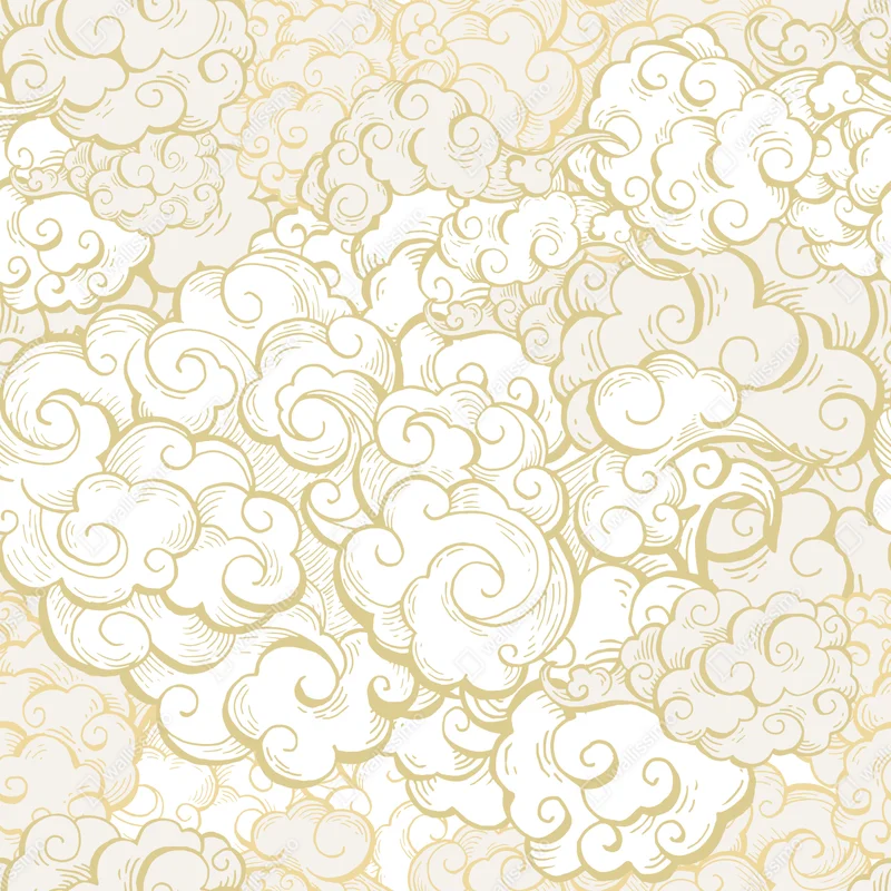 Fototapete goldenes ornamentales wolkenmuster Fototapete goldenes ornamentales wolkenmuster