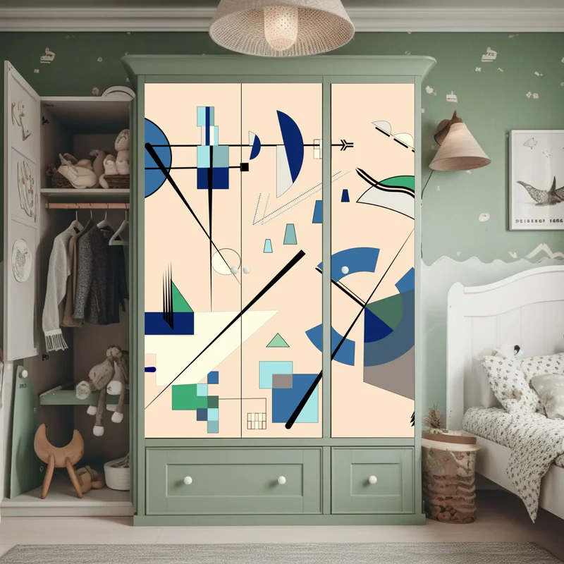 Schrankaufkleber geometrische pastellkomposition Schrankaufkleber geometrische pastellkomposition