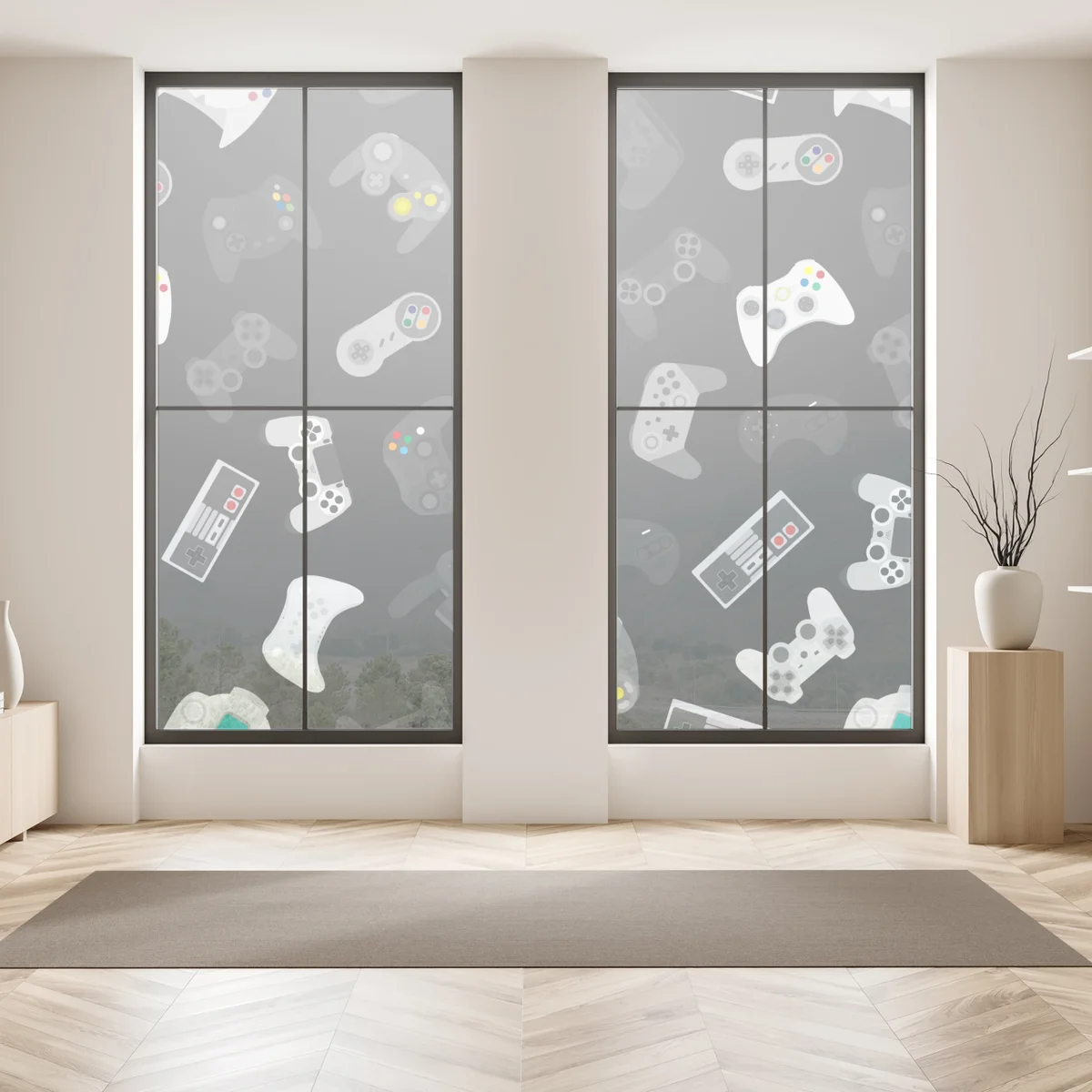 Fensteraufkleber retro controller muster Fensteraufkleber retro controller muster