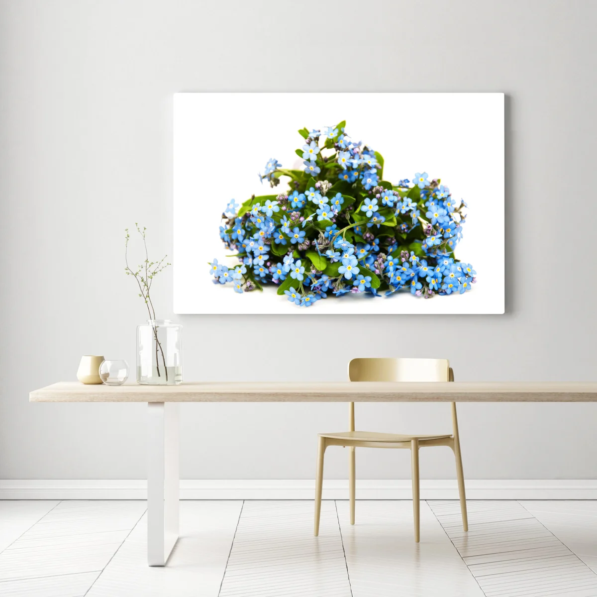 Leinwandbild vergiss mich nots blumen • Leinwandbilder bei Wallnifity® Leinwandbild vergiss mich nots blumen • Leinwandbilder bei Wallnifity®
