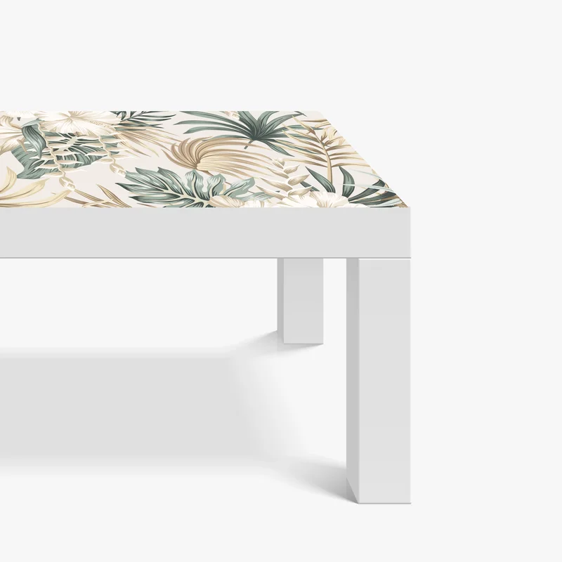 Tischaufkleber und Schreibtischaufkleber zartes tropisches hibiskusmotiv