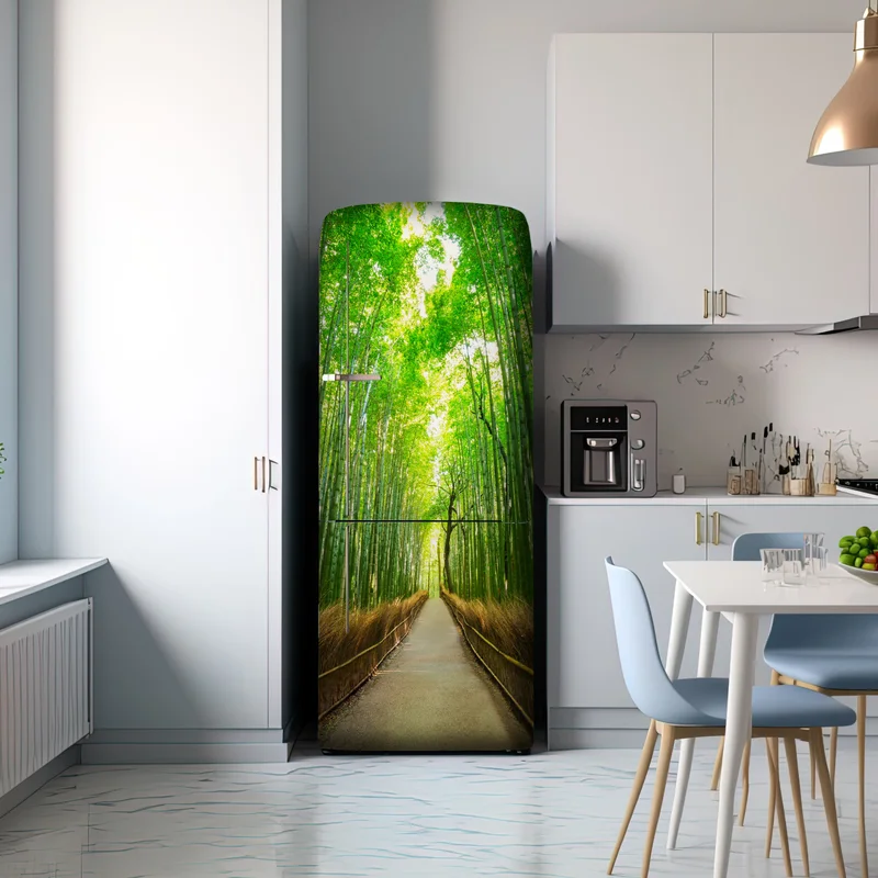 Kühlschrankaufkleber ruhiger bambusweg in Kyoto