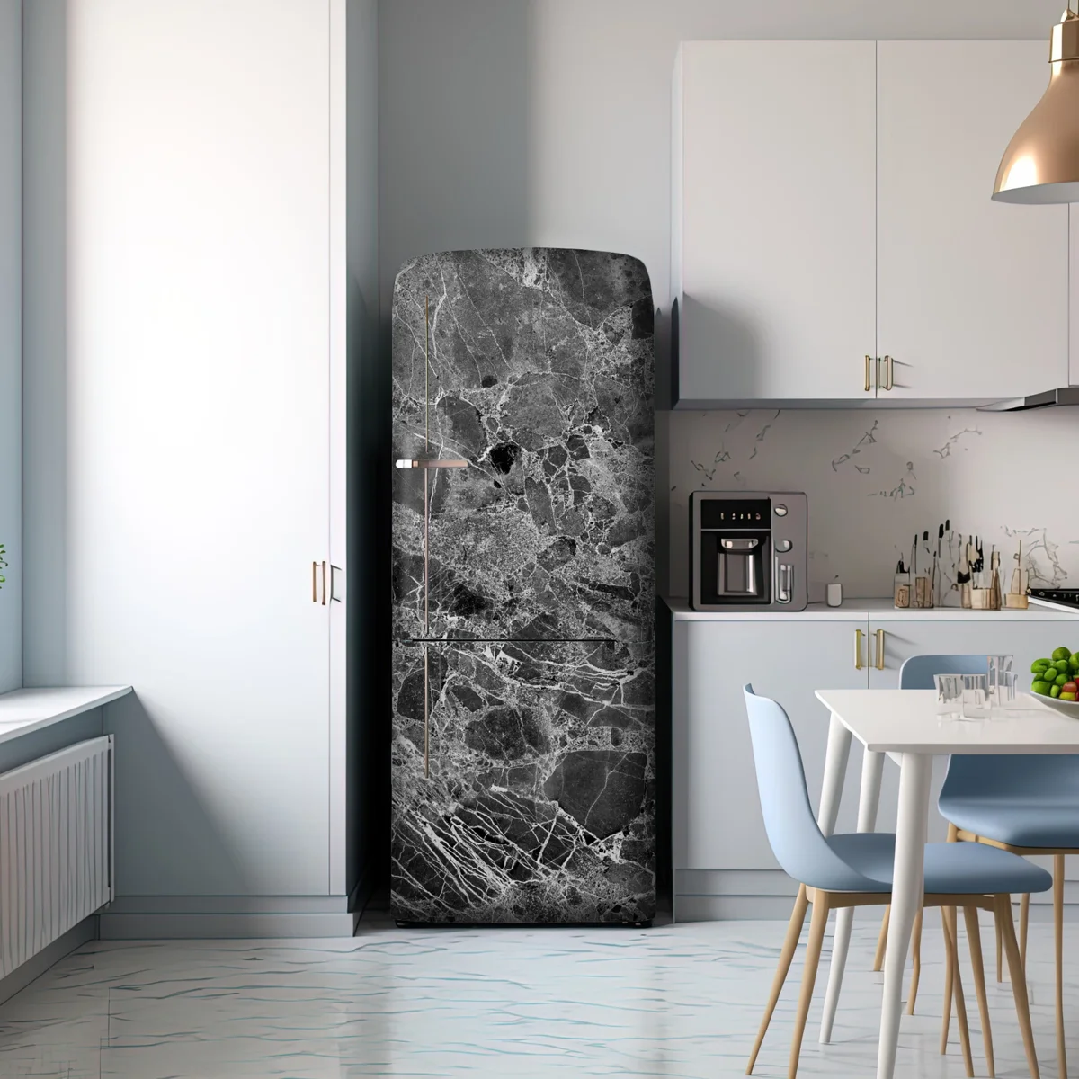 Kühlschrankaufkleber monochrome marmortextur Kühlschrankaufkleber monochrome marmortextur