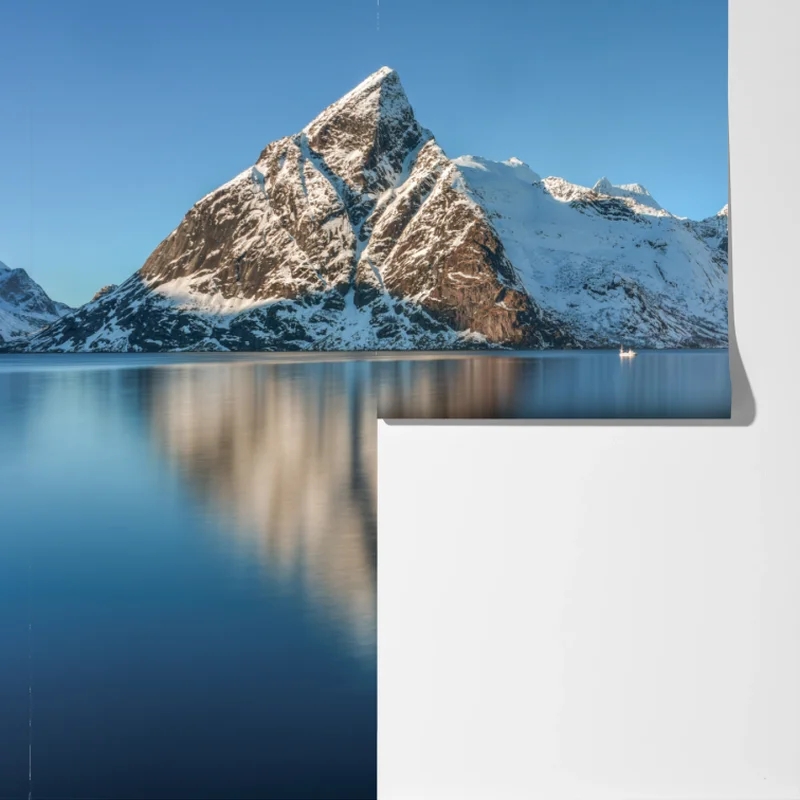 Fototapeta spokojny zimowy fiord w Reine, Lofoten Fototapeta spokojny zimowy fiord w Reine, Lofoten