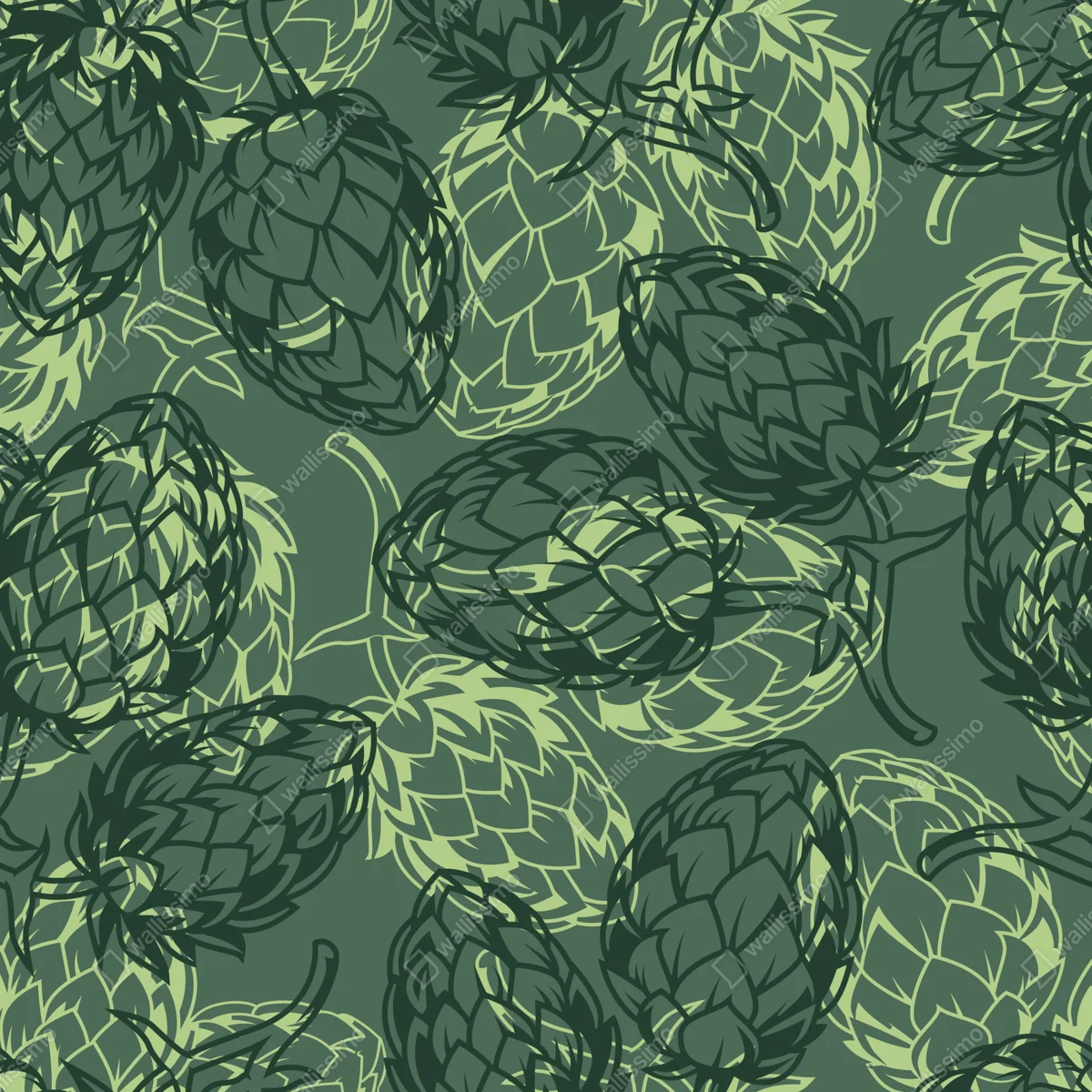 Tischaufkleber und Schreibtischaufkleber grünes hopfenmuster Tischaufkleber und Schreibtischaufkleber grünes hopfenmuster