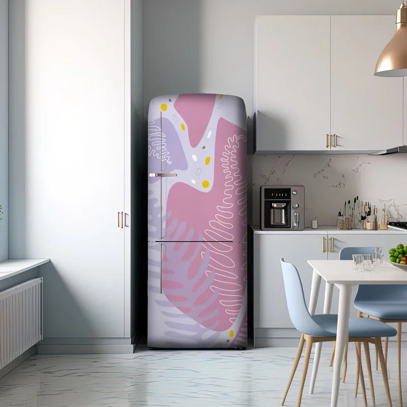 Kühlschrankaufkleber zarte pastell-botanische abstraktion Kühlschrankaufkleber zarte pastell-botanische abstraktion