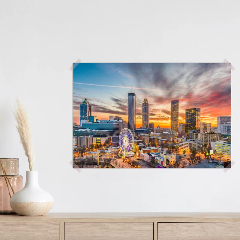 Poster Atlanta skyline bei sonnenuntergang Poster Atlanta skyline bei sonnenuntergang