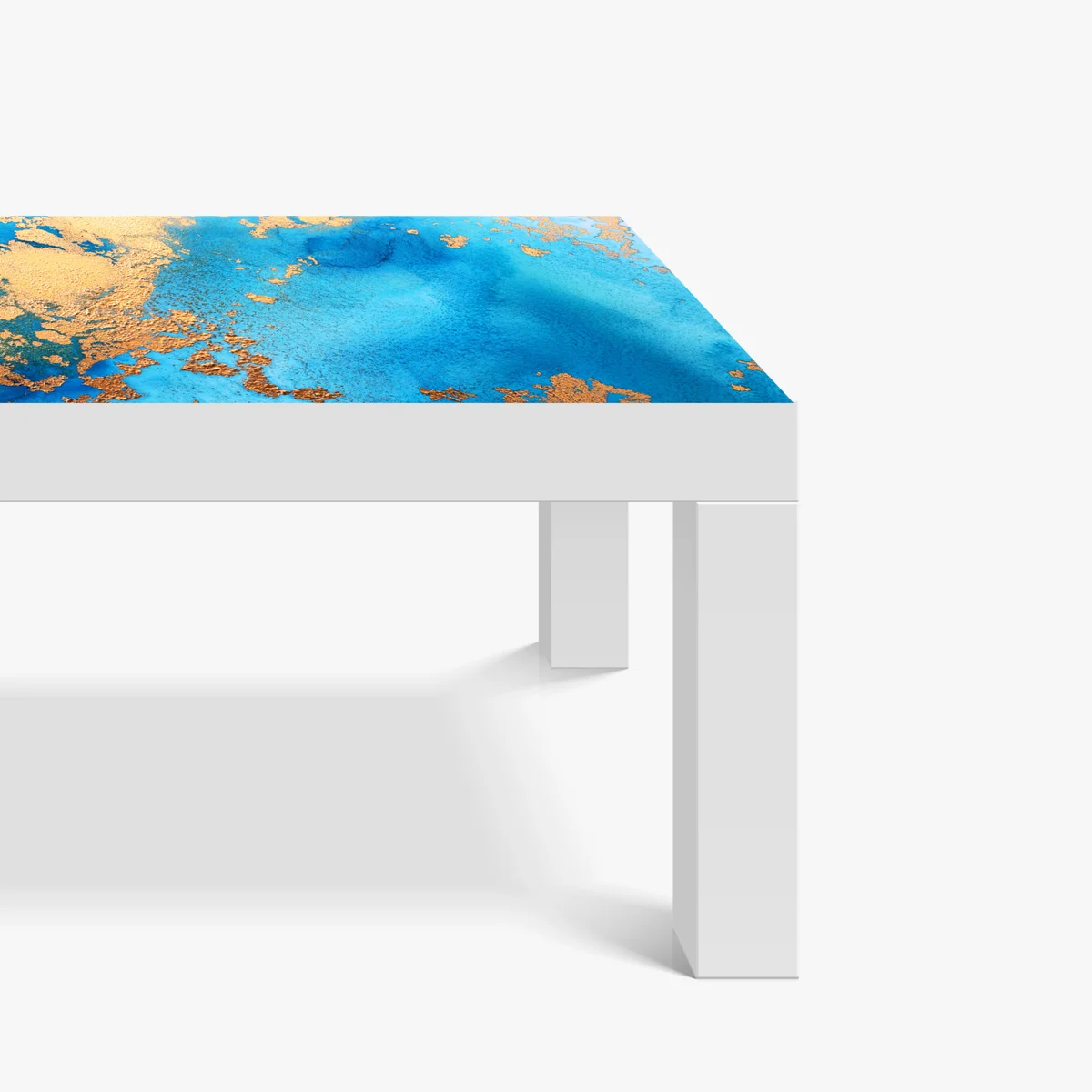 Tischaufkleber und Schreibtischaufkleber blau-gold abstrakte ozeantextur Tischaufkleber und Schreibtischaufkleber blau-gold abstrakte ozeantextur