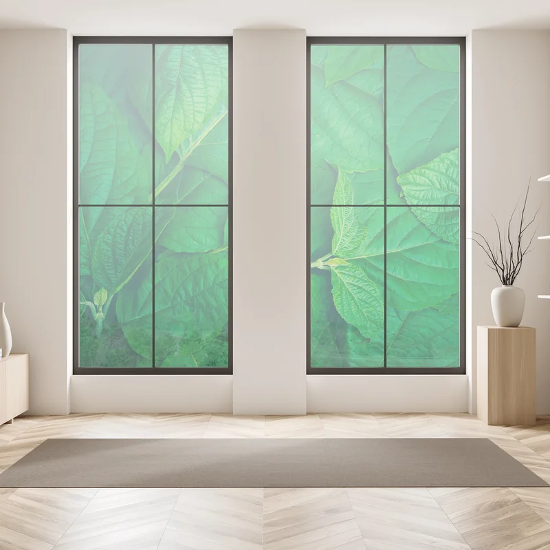 Fensteraufkleber saftige grüne blätter