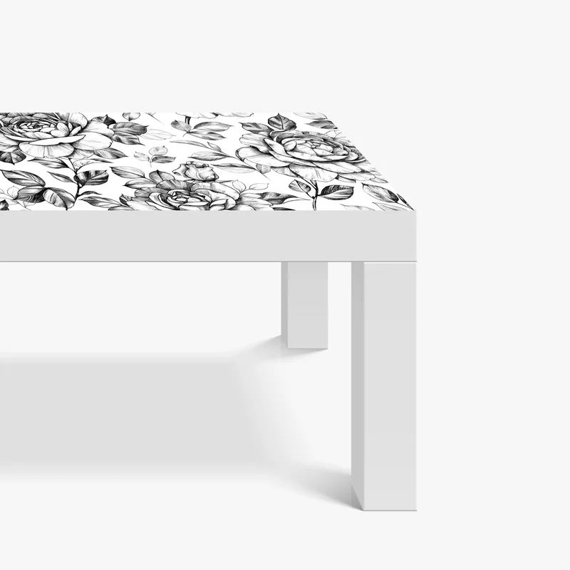 Tischaufkleber und Schreibtischaufkleber handgezeichnetes rosenmuster Tischaufkleber und Schreibtischaufkleber handgezeichnetes rosenmuster