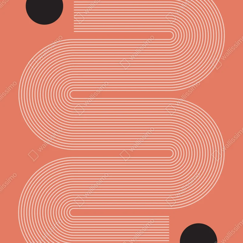 Poster geometrisches design in koralle • Poster bei Wallnifity® Poster geometrisches design in koralle • Poster bei Wallnifity®