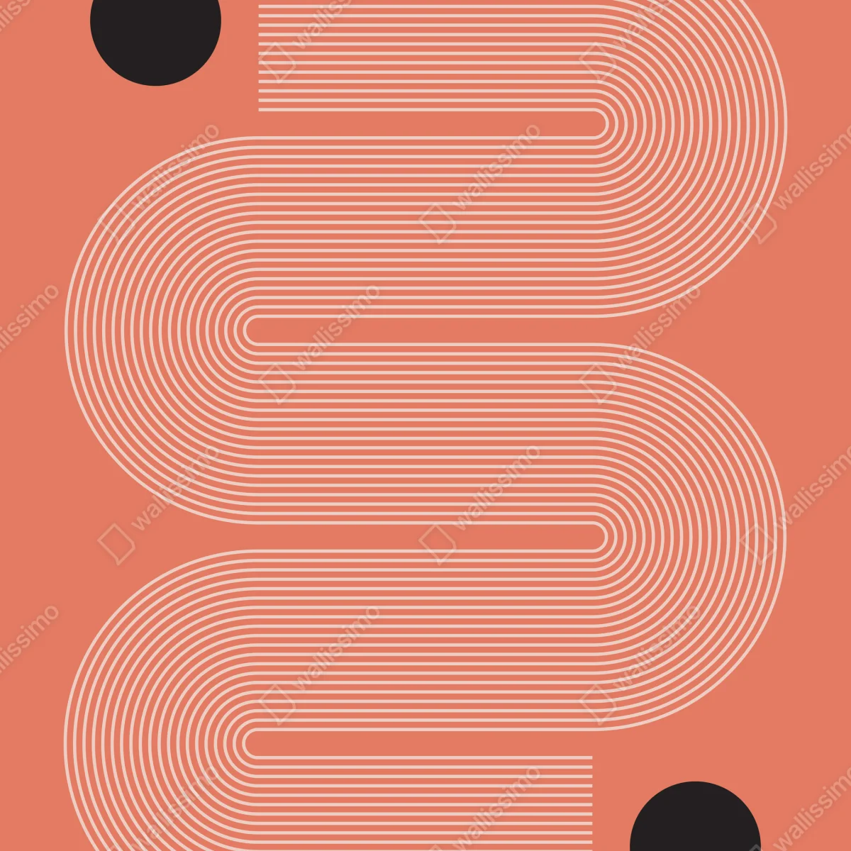 Poster geometrisches design in koralle • Poster bei Wallnifity® Poster geometrisches design in koralle • Poster bei Wallnifity®