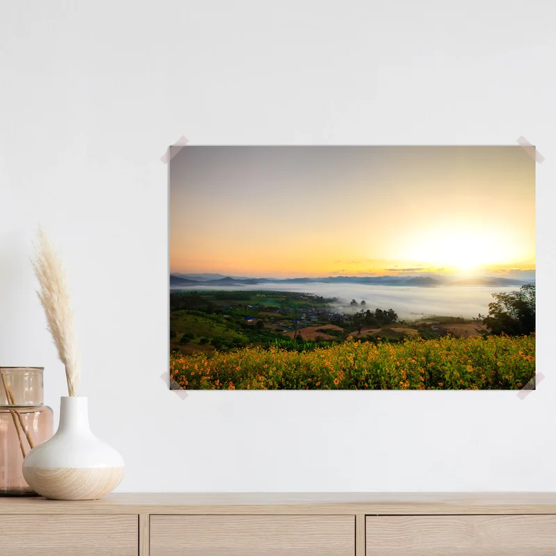 Poster Sonnenaufgang bei Pai • Poster bei Wallnifity® Poster Sonnenaufgang bei Pai • Poster bei Wallnifity®