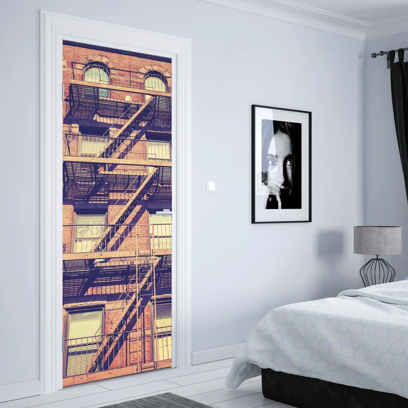Türaufkleber vintage feuertreppen aus New York