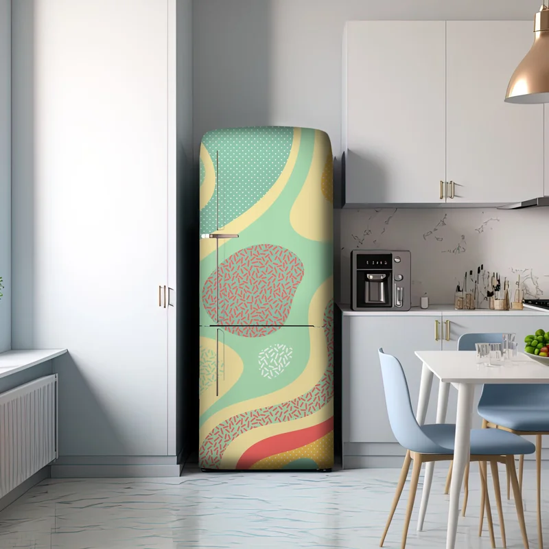 Kühlschrankaufkleber pastelliges organisches abstraktes muster