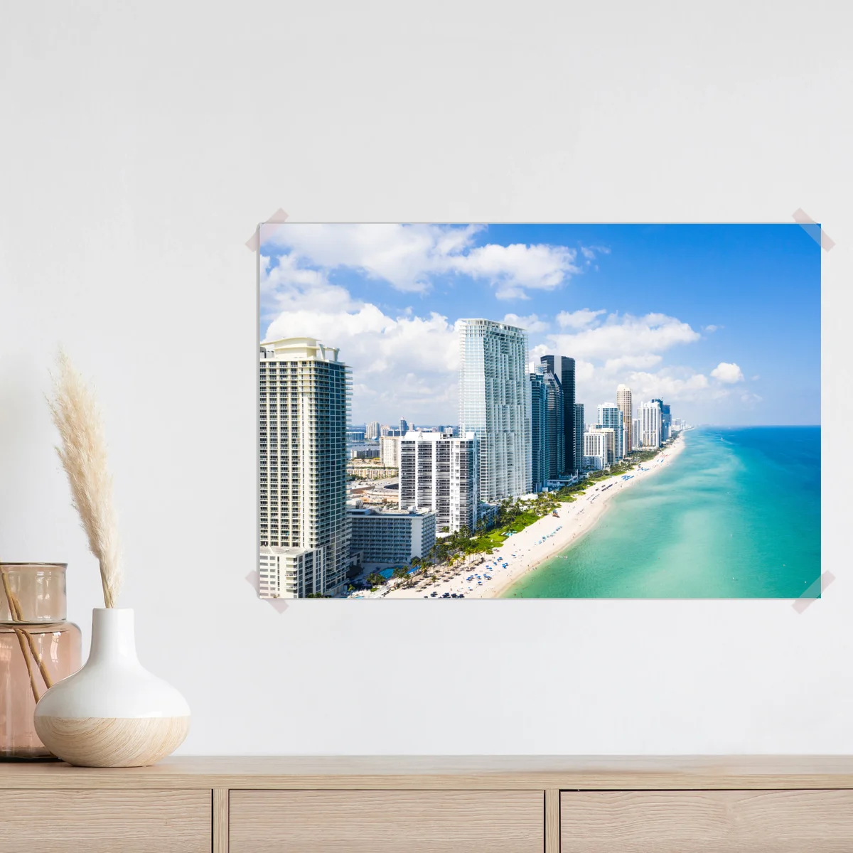 Poster türkisfarbene strand-skyline Poster türkisfarbene strand-skyline