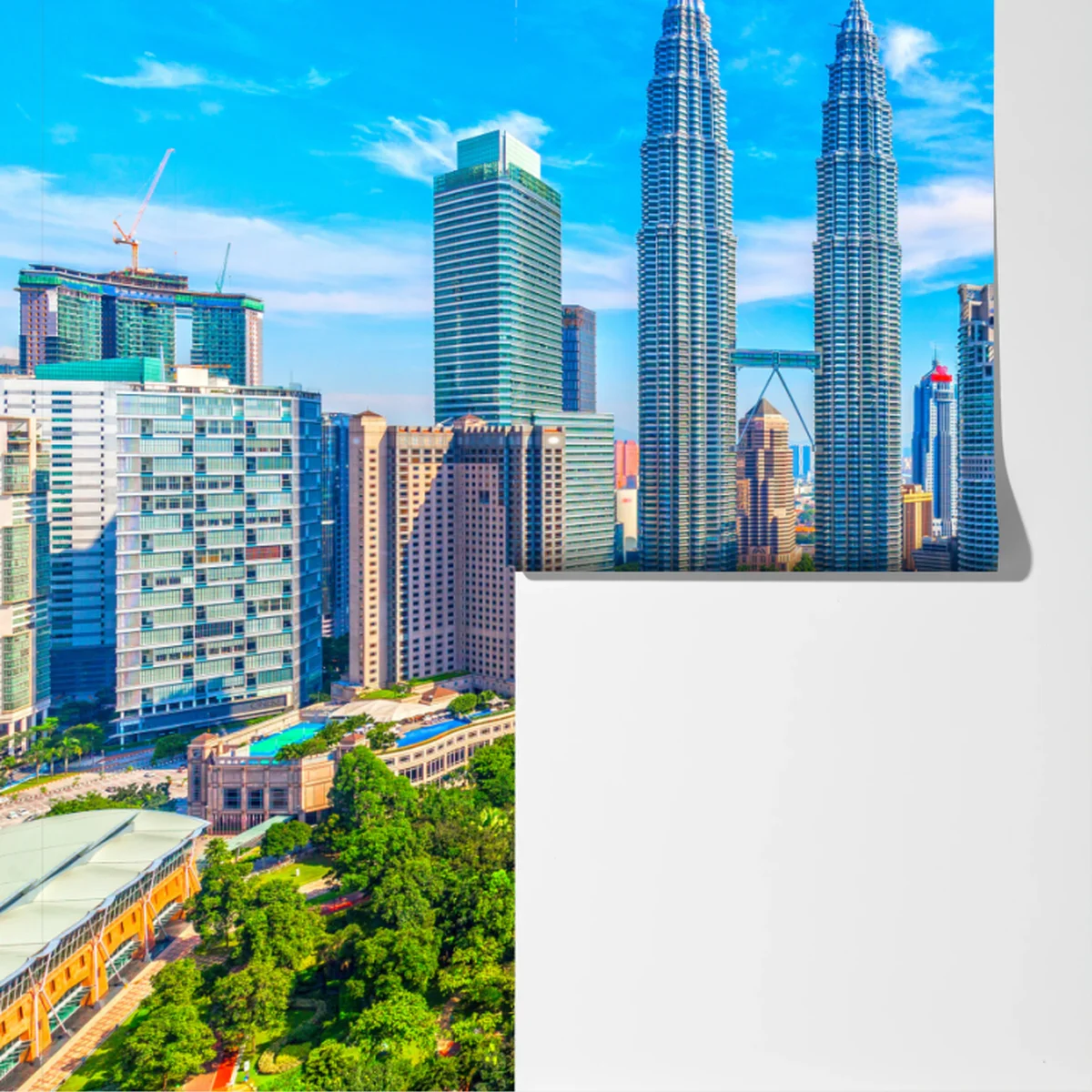 Fototapeta Kuala Lumpur panorama z wieżami Petronas Fototapeta Kuala Lumpur panorama z wieżami Petronas