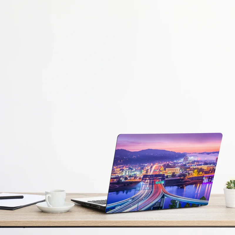 Laptop-Aufkleber Charleston skyline bei dämmerung