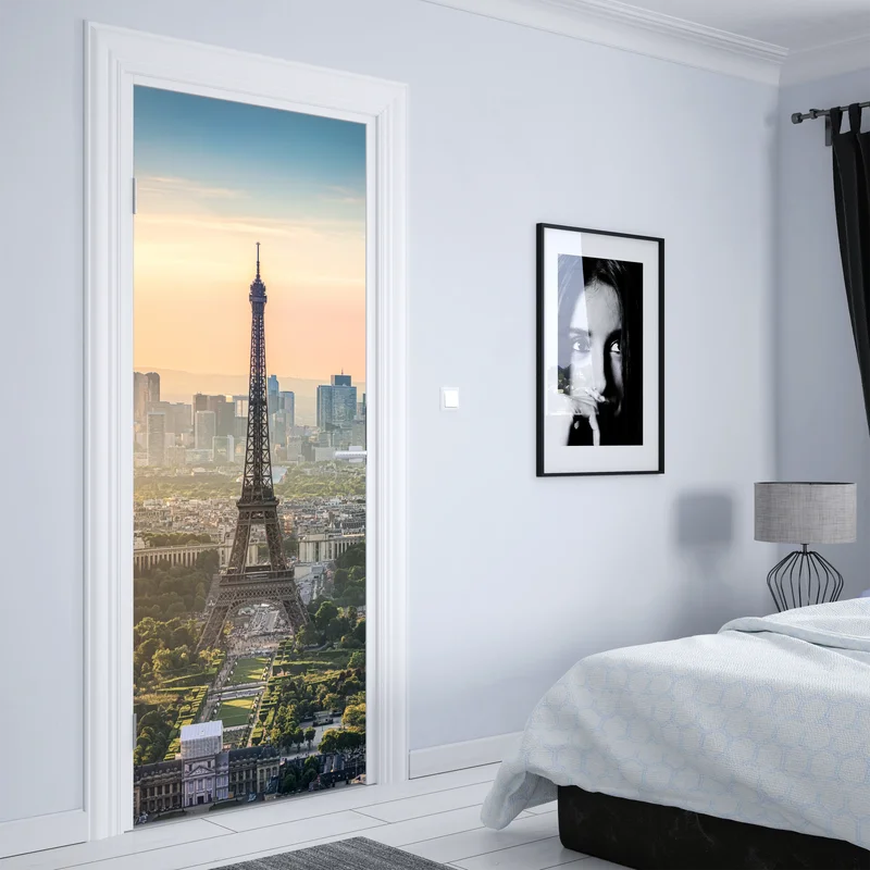 Türaufkleber Paris skyline mit dem Eiffelturm