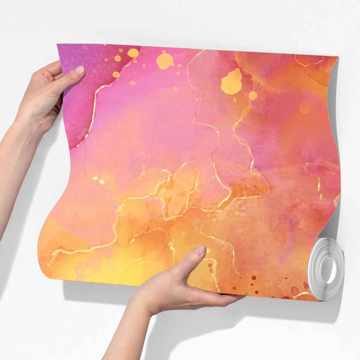 Fototapeta żywa akwarelowa abstrakcja w ciepłych barwach Fototapeta żywa akwarelowa abstrakcja w ciepłych barwach