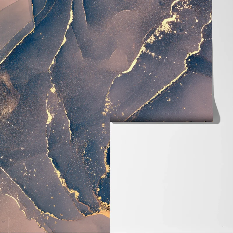 Fototapete marineblau-goldene marmorabstraktion Fototapete marineblau-goldene marmorabstraktion