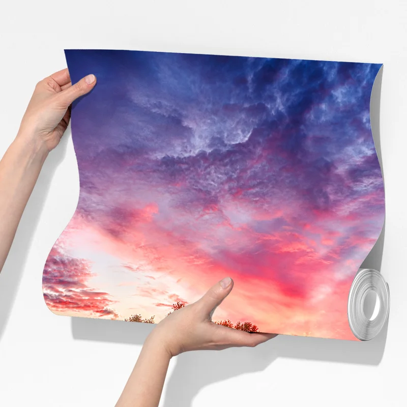 Fototapete ruhiger sommer sonnenaufgang am flussufer Fototapete ruhiger sommer sonnenaufgang am flussufer