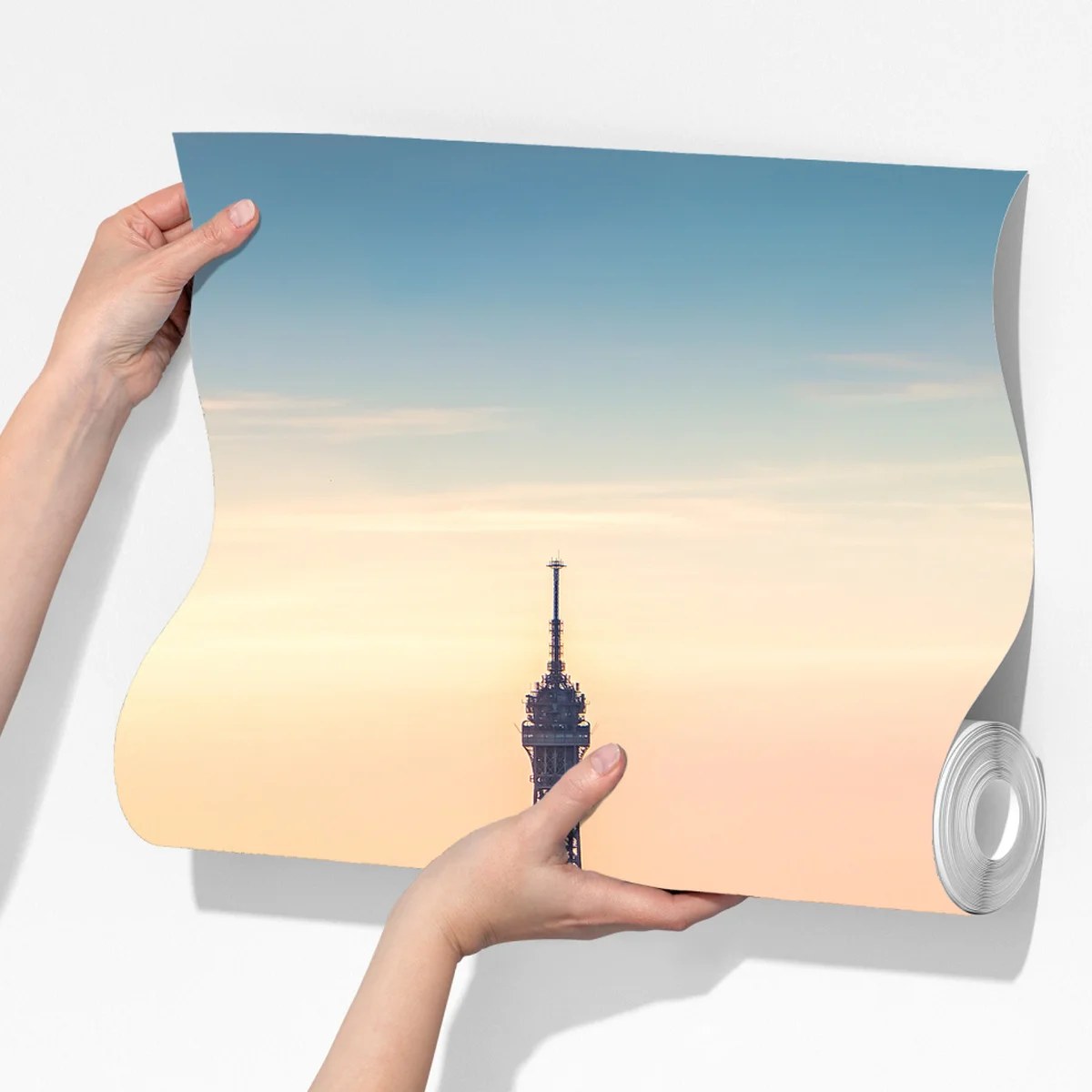 Fototapete Paris stadtbild bei sonnenuntergang mit dem Eiffelturm Fototapete Paris stadtbild bei sonnenuntergang mit dem Eiffelturm