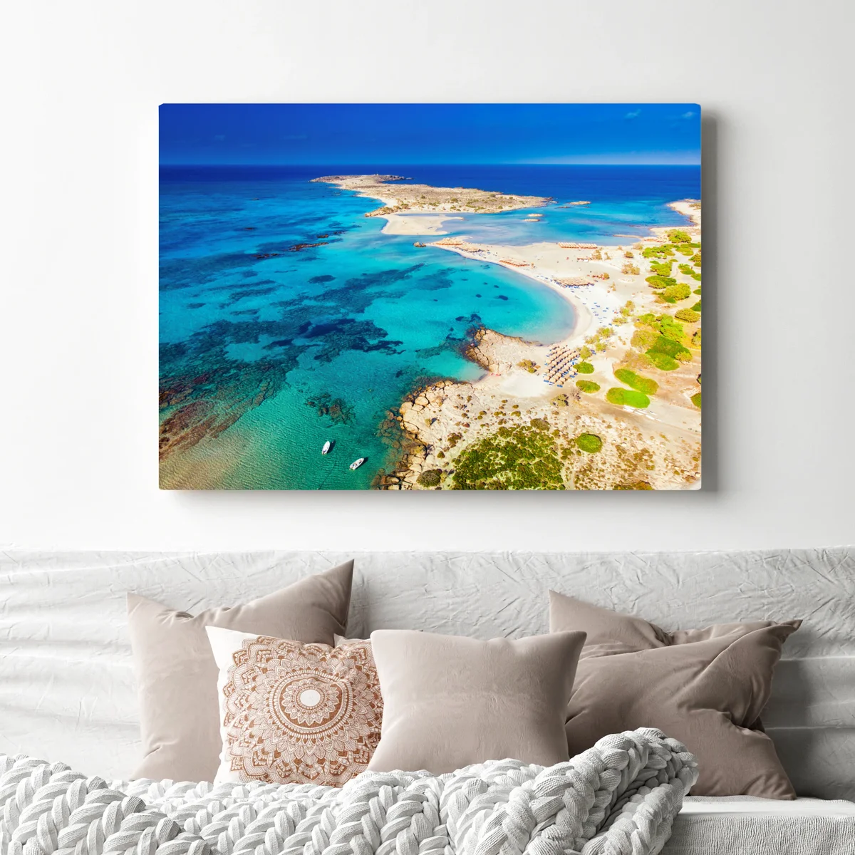 Leinwandbild Elafonissi strand, Kreta türkis lagune Leinwandbild Elafonissi strand, Kreta türkis lagune