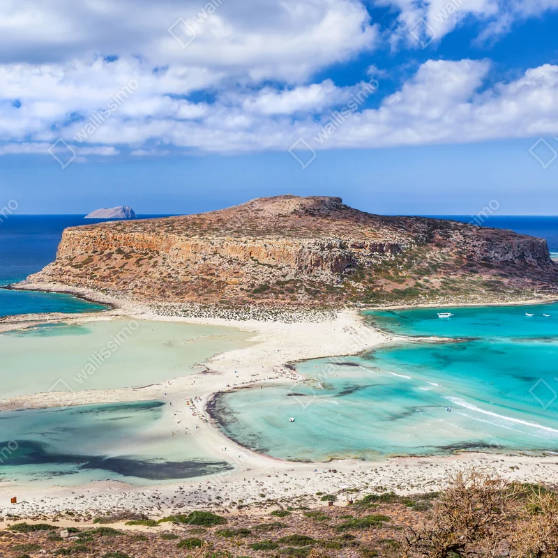 Laptop-Aufkleber türkise lagune mit insel und sandstrand Laptop-Aufkleber türkise lagune mit insel und sandstrand