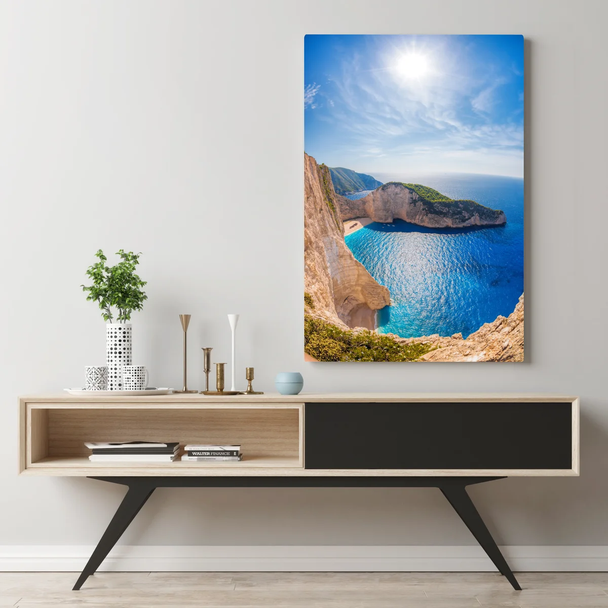 Leinwandbild sonnenklippen am Navagio strand, Zakynthos Leinwandbild sonnenklippen am Navagio strand, Zakynthos
