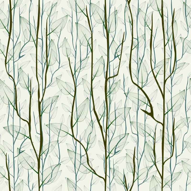 Leinwandbild zartes muster mit blättern und zweigen Leinwandbild zartes muster mit blättern und zweigen