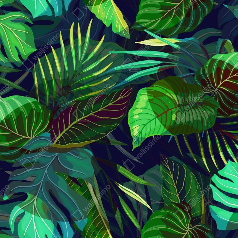 Fototapete tropisches grünes blattmuster Fototapete tropisches grünes blattmuster