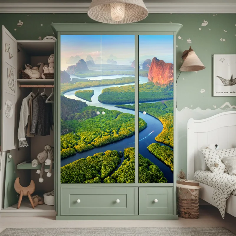 Schrankaufkleber sonnenaufgang über der Phang Nga Bucht