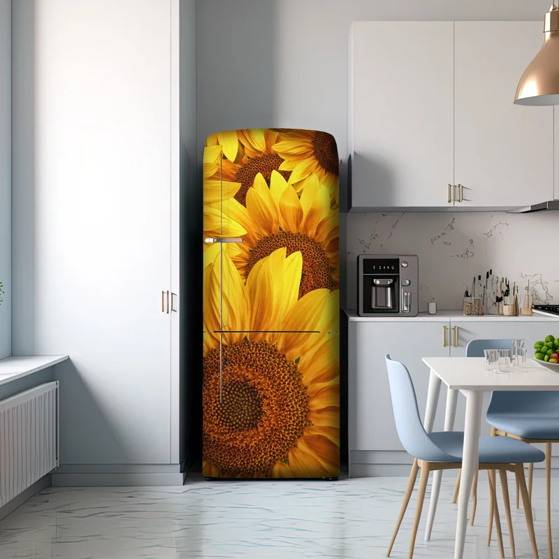 Kühlschrankaufkleber goldene sonnenblumen