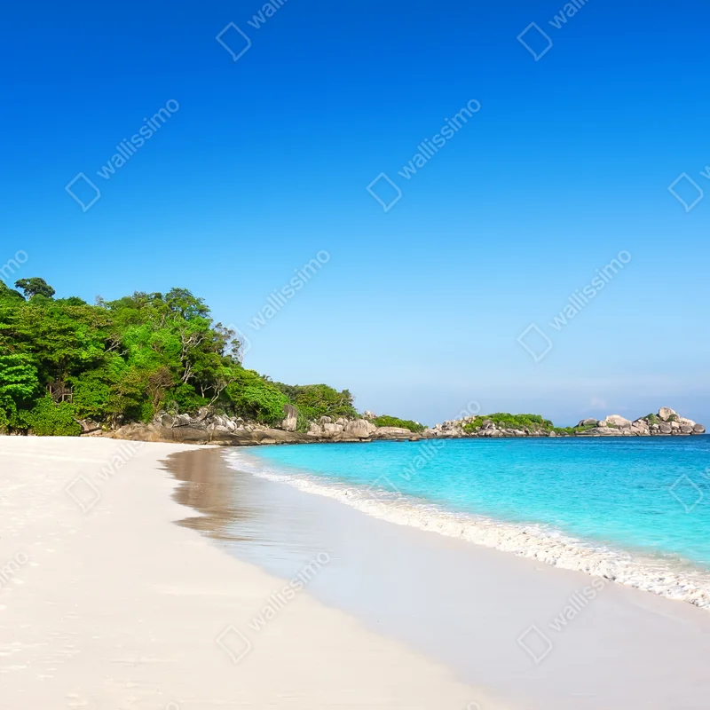 Tischaufkleber und Schreibtischaufkleber tropischer strand mit weißem sand Tischaufkleber und Schreibtischaufkleber tropischer strand mit weißem sand