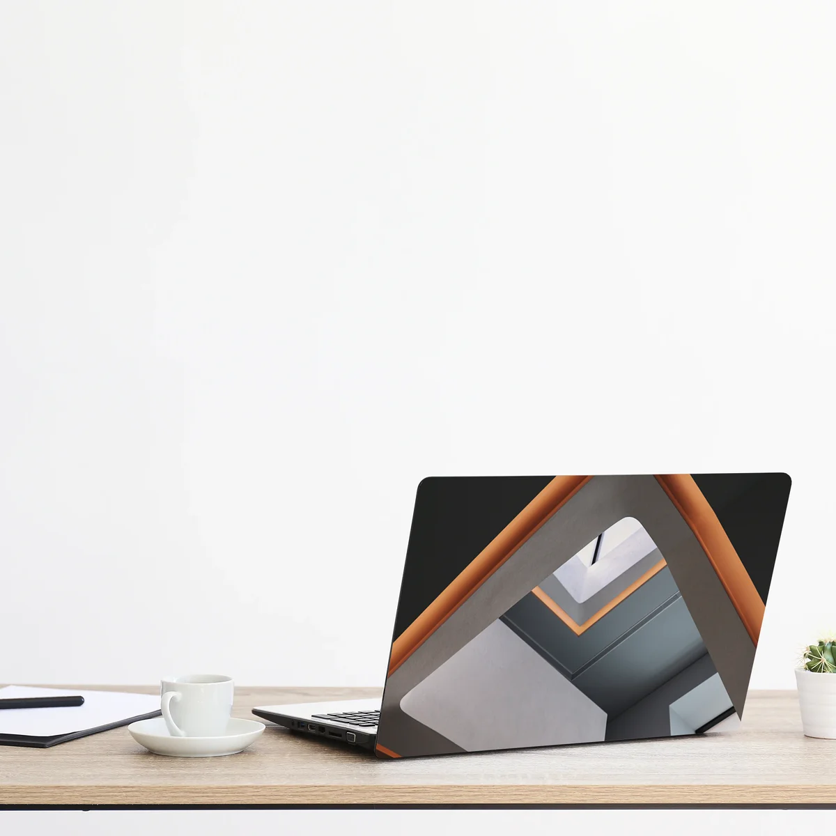 Laptop-Aufkleber minimalistisches geometrisches interieur mit oberlicht Laptop-Aufkleber minimalistisches geometrisches interieur mit oberlicht