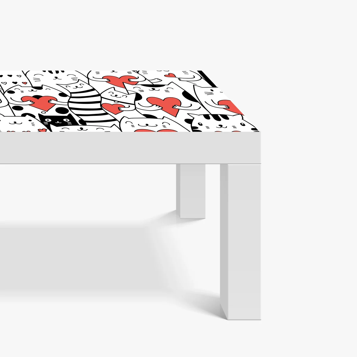 Tischaufkleber und Schreibtischaufkleber süße katzen mit herzen muster Tischaufkleber und Schreibtischaufkleber süße katzen mit herzen muster