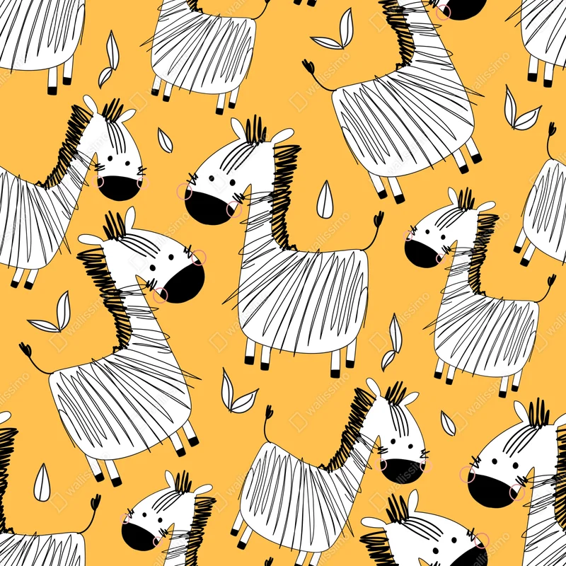 Repositionierbarer Aufkleber verspieltes zebramuster für kinderzimmer Repositionierbarer Aufkleber verspieltes zebramuster für kinderzimmer