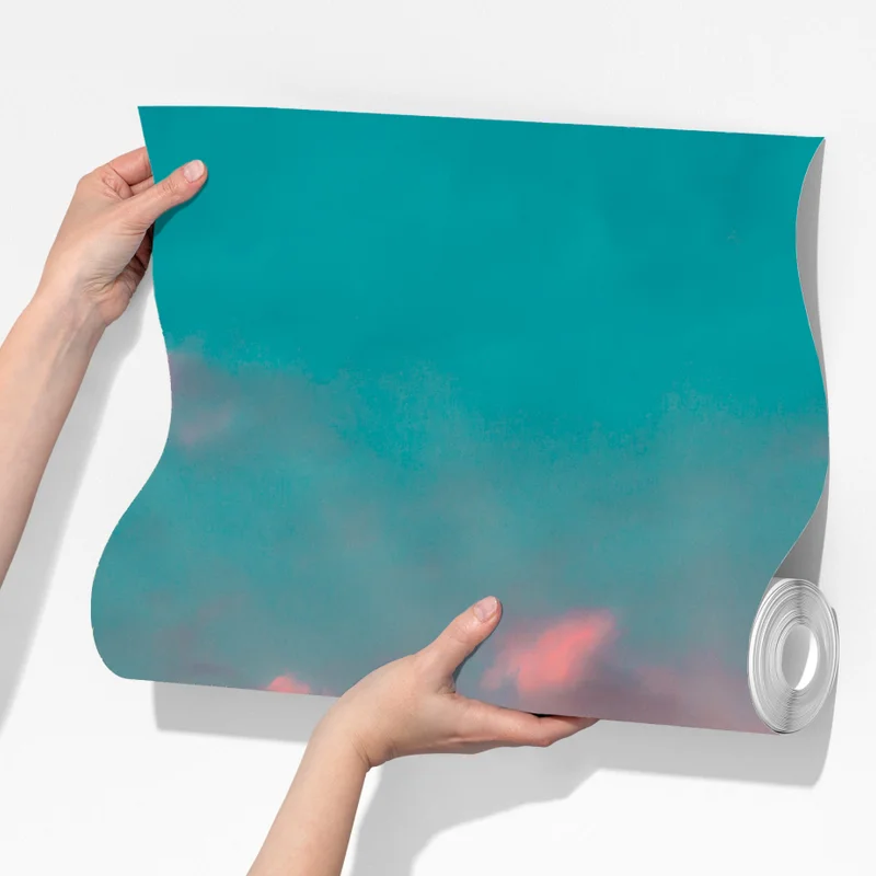 Fototapete türkisfarbener sonnenuntergang über ruhigem see Fototapete türkisfarbener sonnenuntergang über ruhigem see