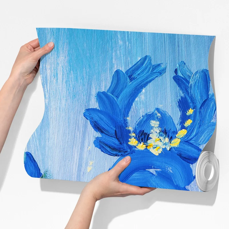 Fototapete lebendiger blauer iris-bund Fototapete lebendiger blauer iris-bund