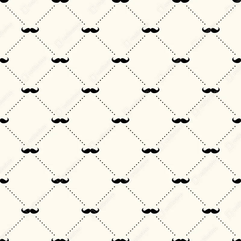 Repositionierbarer Aufkleber verspieltes schnurrbartmuster Repositionierbarer Aufkleber verspieltes schnurrbartmuster