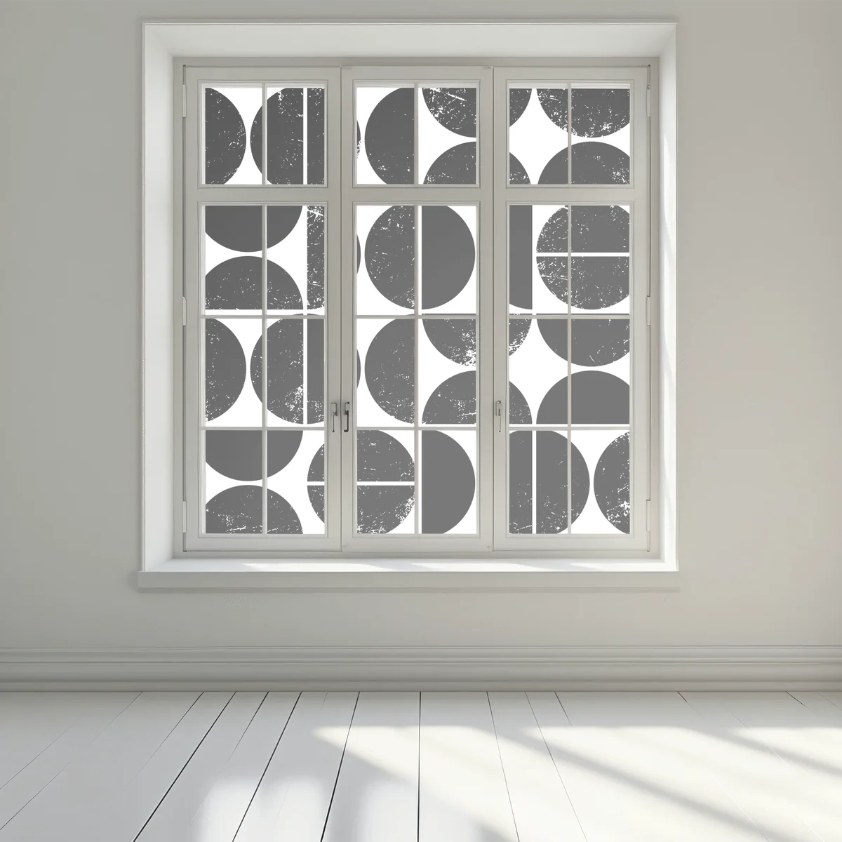 Fensteraufkleber schwarzes geometrisches kreismuster Fensteraufkleber schwarzes geometrisches kreismuster