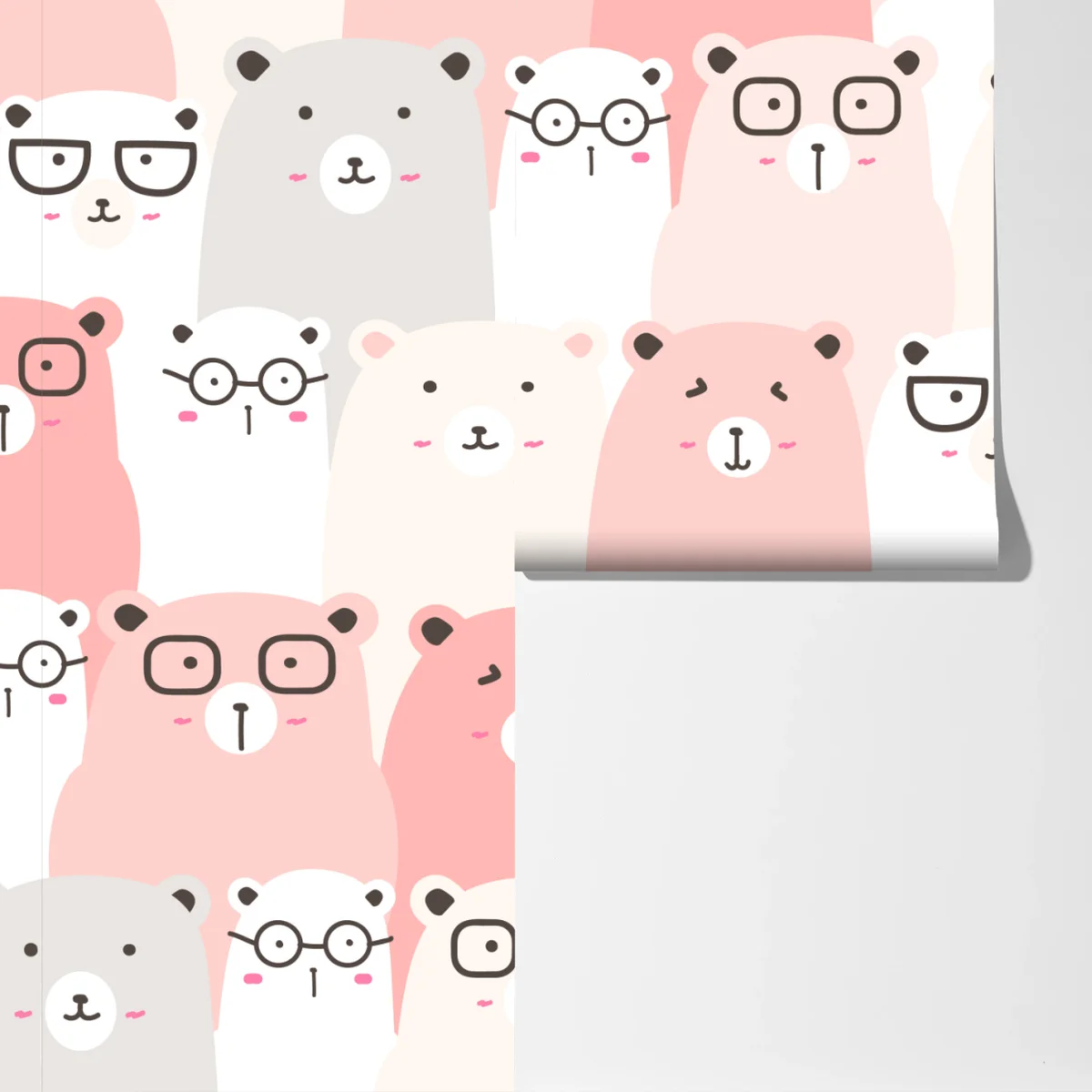 Fototapete pastell bärenmuster für das kinderzimmer Fototapete pastell bärenmuster für das kinderzimmer