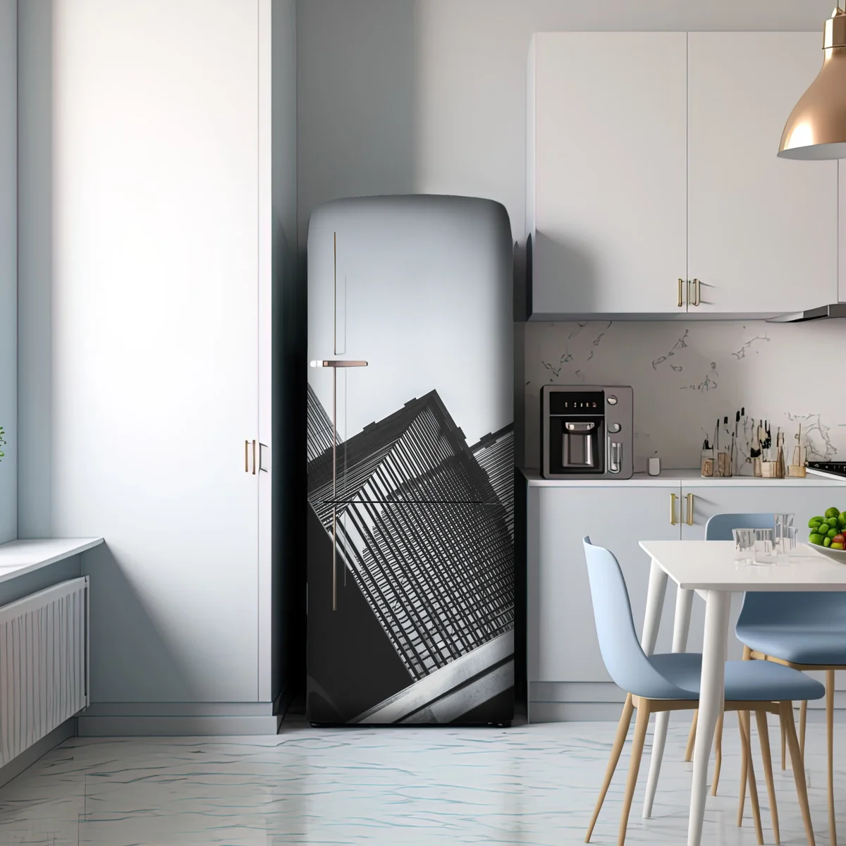 Kühlschrankaufkleber Hongkong hochhaus perspektive Kühlschrankaufkleber Hongkong hochhaus perspektive