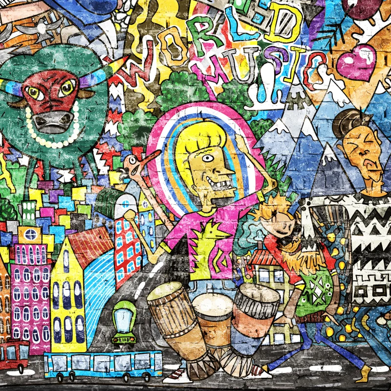 Laptop-Aufkleber farbenfrohes graffiti-wandbild Laptop-Aufkleber farbenfrohes graffiti-wandbild