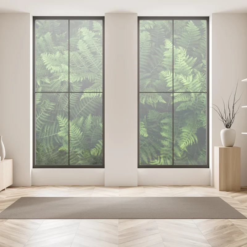 Fensteraufkleber üppiges grünes farnlaub