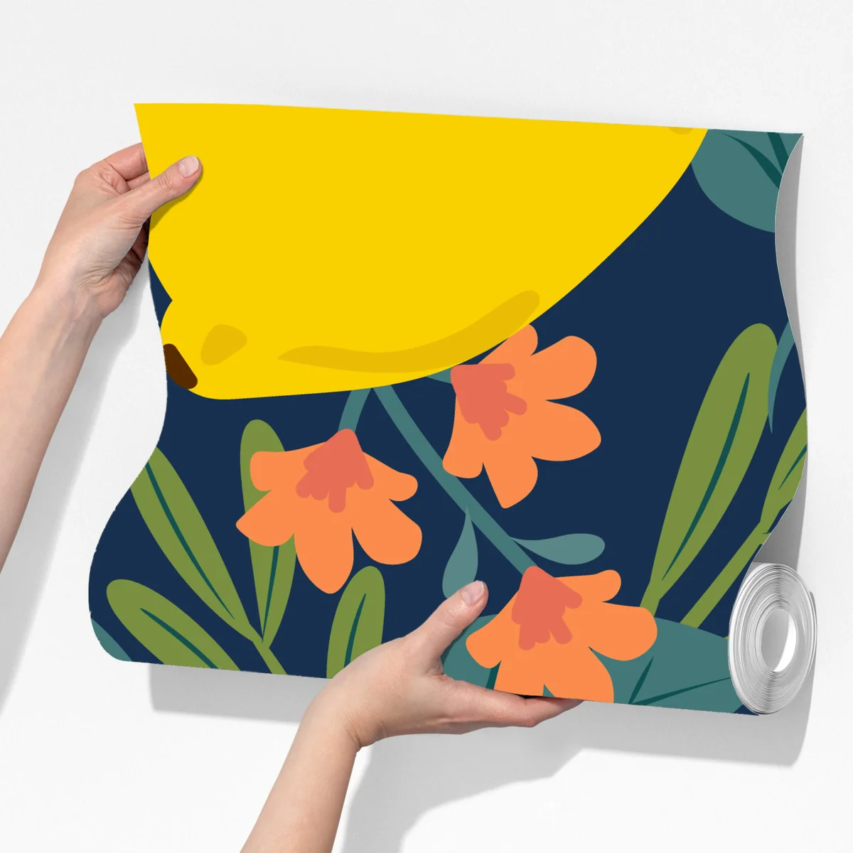 Fototapeta jaskrawy botaniczny wzór z cytrynami Fototapeta jaskrawy botaniczny wzór z cytrynami