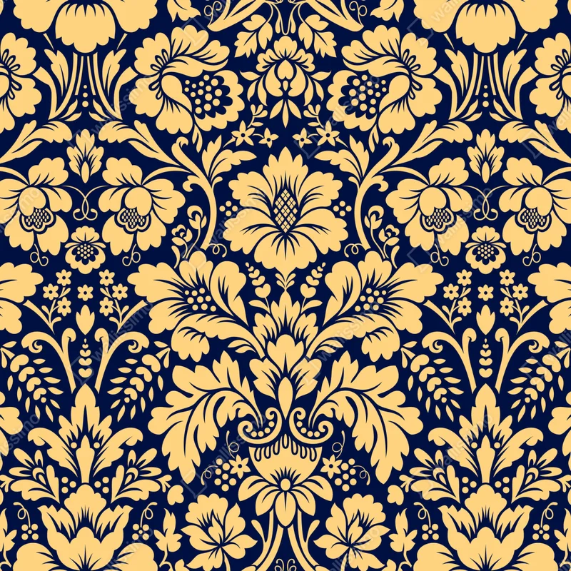 Kühlschrankaufkleber dunkelblau-beiges damastmuster Kühlschrankaufkleber dunkelblau-beiges damastmuster